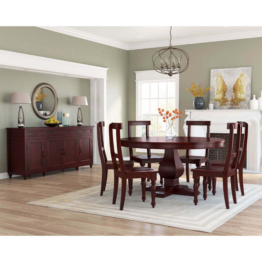 Picture of Arenzville Solid Mahogany Wood 8 Piece Dining Room Set