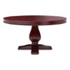Picture of Arenzville Solid Mahogany Wood Pedestal Round Dining Table