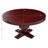 Picture of Arenzville Solid Mahogany Wood Pedestal Round Dining Table