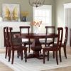 Picture of Arenzville Solid Mahogany Wood Pedestal Round Dining Table