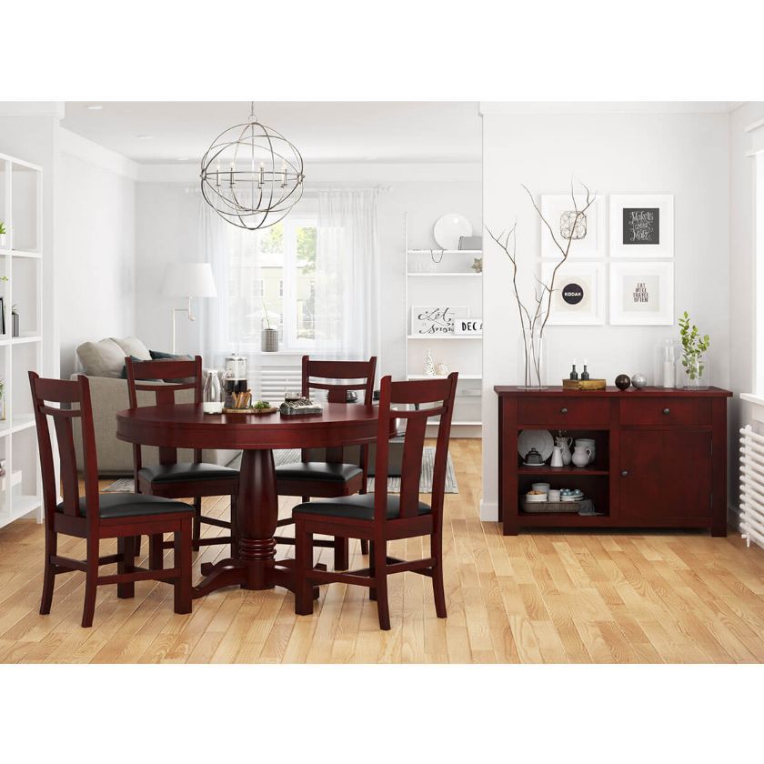 Picture of Garcia Mahogany Wood 6 Piece Dining Room Set
