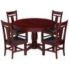 Picture of Garcia Mahogany Wood Round Dining Table Set