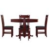 Picture of Garcia Mahogany Wood Round Dining Table Set