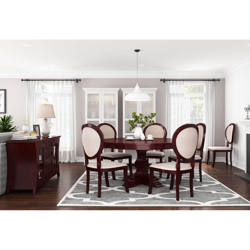 Picture of Aripeka Solid Mahogany Wood 8 Piece Dining Room Set