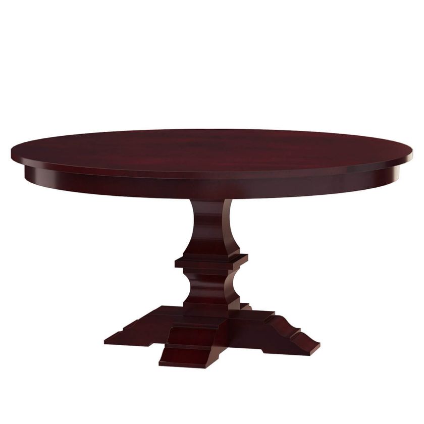 Picture of Aripeka Solid Mahogany Wood Pedestal Round Dining Table