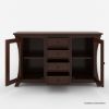 Picture of Aripeka Solid Wood 4 Drawer Large Sideboard with Glass Doors