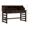Picture of Everglades Rustic Solid Executive Writing Desk with Small Hutch