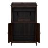 Picture of Elnora Rustic Solid Wood Drop Front Home Office Secretary Desk