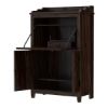 Picture of Elnora Rustic Solid Wood Drop Front Home Office Secretary Desk