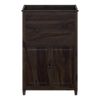 Picture of Elnora Rustic Solid Wood Drop Front Home Office Secretary Desk