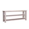 Picture of Voorhees Reclaimed Wood Open Shelve 2 Tier Rustic TV Stand