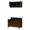 Picture of Sapinero Rustic Solid Wood Wall Hanging Hall Tree Bench with Storage
