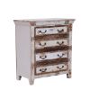 Picture of Leigh Distressed Reclaimed Wood White Bedroom Dresser With 4 Drawers