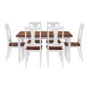 Picture of Proberta Two Tone Solid Wood Farmhouse Dining Table Set