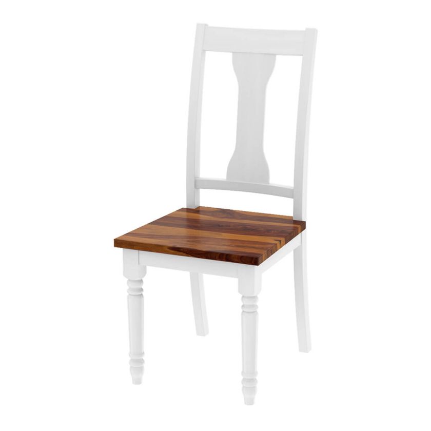 Picture of Proberta Two Tone Solid Wood Rustic Dining Chair