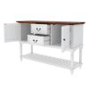 Picture of Proberta Two Tone Solid Wood 2 Drawer Rustic Buffet Table