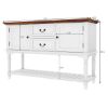 Picture of Proberta Two Tone Solid Wood 2 Drawer Rustic Buffet Table
