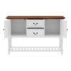 Picture of Proberta Two Tone Solid Wood 2 Drawer Rustic Buffet Table