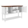 Picture of Proberta Two Tone Solid Wood 2 Drawer Rustic Buffet Table