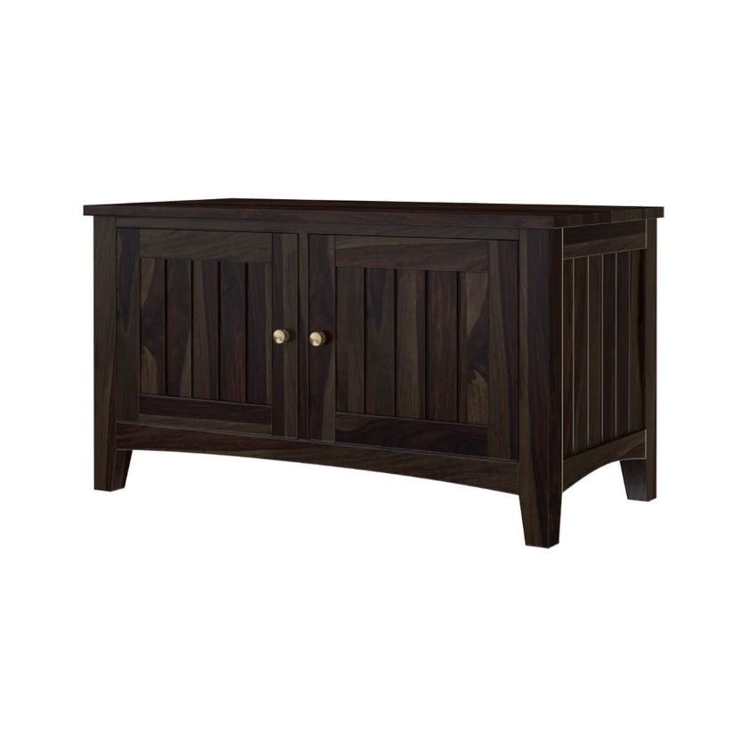 Smithsburg Rustic Solid Wood Wall Hanging Hall Tree Bench with Storage.