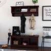 Picture of Westhope 48 inch Solid Wood Entryway Hall Tree with Coat Rack & Bench 