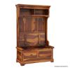 Picture of Owensville Rustic Solid Wood Entryway Hall Tree Bench with Storage