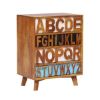 Picture of Alaina Rustic Reclaimed Wood 4 Drawer End Table