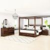 Picture of Farson Contemporary Solid Wood 4 Piece Canopy Bedroom Set