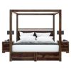 Picture of Farson Contemporary Solid Wood 4 Piece Canopy Bedroom Set