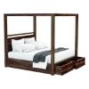 Picture of Farson Contemporary Solid Wood 4 Piece Canopy Bedroom Set