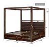 Picture of Farson Contemporary Solid Wood 4 Piece Canopy Bedroom Set