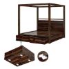 Picture of Farson Contemporary Solid Wood 4 Piece Canopy Bedroom Set