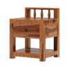 Picture of Laspor Rustic Solid Wood 1 Drawer Nightstand