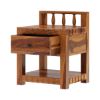 Picture of Laspor Rustic Solid Wood 1 Drawer Nightstand