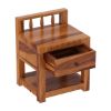 Picture of Laspor Rustic Solid Wood 1 Drawer Nightstand