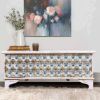 Picture of Virgil Distressed White Reclaimed Wood Brass Accent Storage Trunk