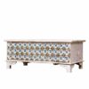 Picture of Virgil Distressed White Reclaimed Wood Brass Accent Storage Trunk