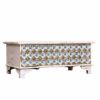 Picture of Virgil Distressed White Reclaimed Wood Brass Accent Storage Trunk