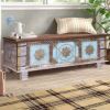 Picture of Worley Reclaimed Wood Brass Accent Traditional Rustic Storage Trunk