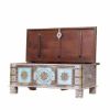 Picture of Worley Reclaimed Wood Brass Accent Traditional Rustic Storage Trunk