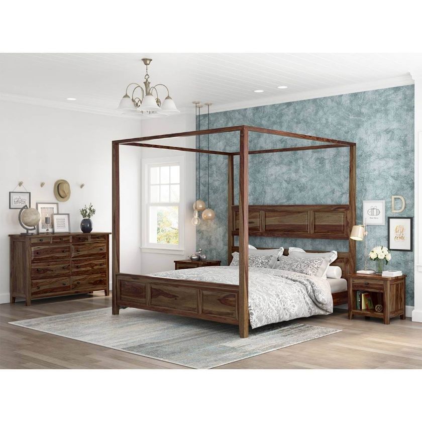 Picture of Irvin 4 Piece Contemporary Solid Wood Bedroom Set