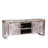 Picture of Wheaton White Wash Reclaimed Wood Media Console Cabinet