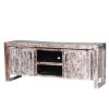 Picture of Wheaton White Wash Reclaimed Wood Media Console Cabinet