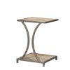Picture of Almon Reclaimed Wood Curve Iron Industrial End Table