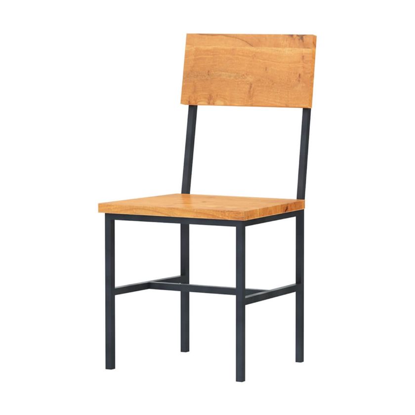 Picture of Karval Rustic Solid Wood Industrial Dining Chair
