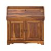 Picture of Canistota Rustic Solid Wood Drop Front Home Office Secretary Desk