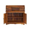 Picture of Canistota Rustic Solid Wood Drop Front Home Office Secretary Desk