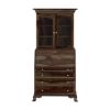 Picture of Jasper Tall Drop Front Solid Wood Home Office Secretary Desk With Hutch