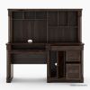 Picture of Perrinton Rustic Solid Wood Home Office Computer Desk With Hutch