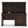 Picture of Perrinton Rustic Solid Wood Home Office Computer Desk With Hutch
